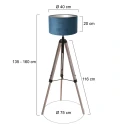 Mexlite Standerlampe TRIEK 1-flamme E27 IP20, træ dæmpbar