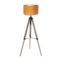 Mexlite Standerlampe TRIEK 1-flamme E27 IP20, træ, sort dæmpbar