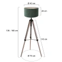 Mexlite Standerlampe TRIEK 1-flamme E27 IP20, træ dæmpbar