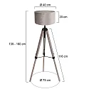 Mexlite floor lamp TRIEK E27 IP20, dimmable