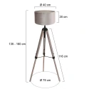 Mexlite Standerlampe TRIEK 1-flamme E27 IP20, træ dæmpbar