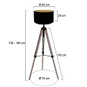 Mexlite Standerlampe TRIEK E27 IP20, dæmpbar