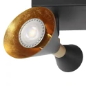 anne light & home Loftlampe PRETO 2-flammer GU10 IP20, sort dæmpbar
