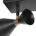 anne light & home Loftlampe PRETO 2-flammer GU10 IP20, sort dæmpbar