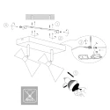 anne light & home Loftlampe PRETO 2-flammer GU10 IP20, sort dæmpbar