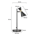 anne light & home Bordlampe PRETO GU10 IP20, dæmpbar