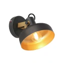 Mexlite wall luminaire PRATO 1 flame E14 IP20, black dimmable
