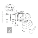 Mexlite Loftlampe PRATO E14 IP20, dæmpbar