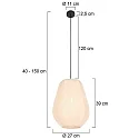 anne light & home pendant luminaire SABLE E27 IP20, dimmable