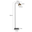 Steinhauer Standerlampe PINTINO 1-flamme GU10 IP20, sort dæmpbar
