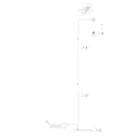 Steinhauer Standerlampe PINTINO 1-flamme GU10 IP20, sort dæmpbar