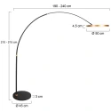 Steinhauer Standerlampe RINGLUX 2-flammer IP20, guld dæmpbar