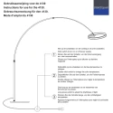Steinhauer floor lamp RINGLUX 2 flames IP20, steel dimmable