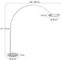 Steinhauer floor lamp RINGLUX 2 flames IP20, steel dimmable