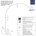 Steinhauer floor lamp RINGLUX 2 flames IP20, steel dimmable