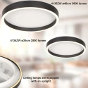 Steinhauer Loftlampe RINGLUX 2-flammer IP20, sort dæmpbar