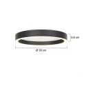 Steinhauer Loftlampe RINGLUX 2-flammer IP20, sort dæmpbar