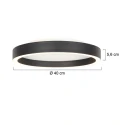 Steinhauer Loftlampe RINGLUX 2-flammer IP20, sort dæmpbar