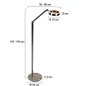 Steinhauer Standerlampe RINGLUX IP20, dæmpbar