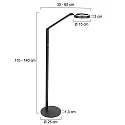 Steinhauer Standerlampe RINGLUX IP20, dæmpbar