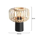 Steinhauer Bordlampe BLOEBA E27 IP20, dæmpbar