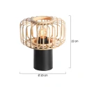Steinhauer Bordlampe BREEZA BEACH 1-flamme E27 IP20, sort dæmpbar