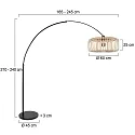 Steinhauer Standerlampe SPARKLED LIGHT E27 IP20, dæmpbar