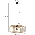 Steinhauer Pendel SPARKLED LIGHT E27 IP20, dæmpbar