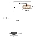 Steinhauer Standerlampe BLOEBA E27 IP20, dæmpbar