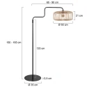Steinhauer Standerlampe BREEZA BEACH 1-flamme E27 IP20, sort dæmpbar
