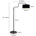 Steinhauer Standerlampe BLOEBA E27 IP20, dæmpbar