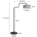Steinhauer Standerlampe BLOEBA E27 IP20, dæmpbar