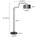 Steinhauer Standerlampe BLOEBA E27 IP20, dæmpbar