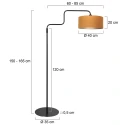 Steinhauer Standerlampe BLOEBA 1-flamme E27 IP20, sort dæmpbar