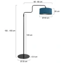 Steinhauer Standerlampe BLOEBA 1-flamme E27 IP20, sort dæmpbar