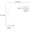 Steinhauer Standerlampe SPARKLED LIGHT E27 IP20, dæmpbar