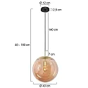 Steinhauer Pendel BOLLIQUE E27 IP20, dæmpbar