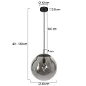 Steinhauer Pendel BOLLIQUE E27 IP20, dæmpbar