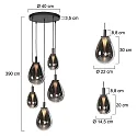 Steinhauer pendant luminaire GLIMSY IP20, dimmable