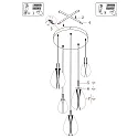 Steinhauer pendant luminaire GLIMSY IP20, dimmable
