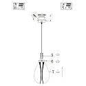 Steinhauer Pendel GLIMSY IP20, dæmpbar