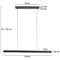 Mexlite Pendel BRIGHTLINE IP20, dæmpbar
