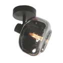 Mexlite wall luminaire TENEBRIS 1 flame E14 IP20, black dimmable