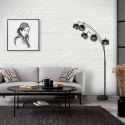 Mexlite Standerlampe TENEBRIS 5-flammer E14 IP20, sort dæmpbar