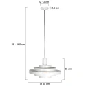 Steinhauer pendant luminaire HALO CIRQUE 1 flame E27 IP20, white dimmable