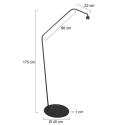 anne light & home Standerlampe ZIG-ZAG E27 IP20, dæmpbar