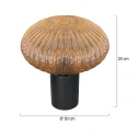 Mexlite Bordlampe AURELIO 1-flamme E27 IP20, sort dæmpbar