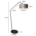 anne light & home Standerlampe ZIG-ZAG E27 IP20, dæmpbar