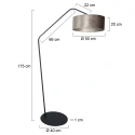 anne light & home Standerlampe ZIG-ZAG E27 IP20, dæmpbar