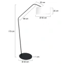 anne light & home Standerlampe ZIG-ZAG E27 IP20, dæmpbar